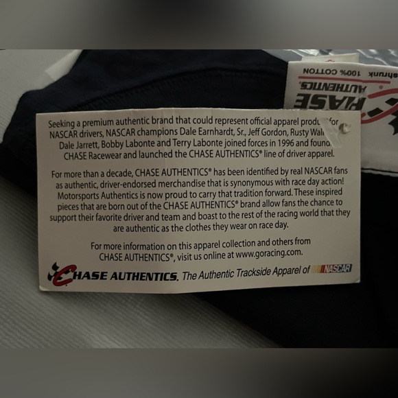 New with Tags size S small Chase Authentics Michael Waltrip 55 Tee Blue NASCAR - Picture 12 of 12